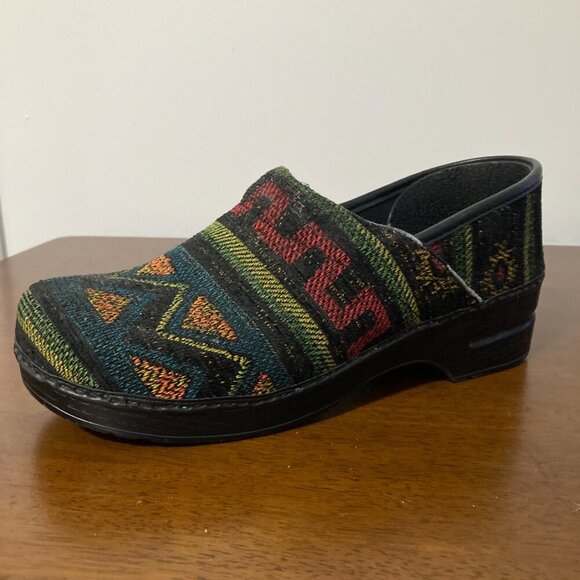 Dansko Clogs Womens 42/10.5 Mens 9.5 Multicolor Geometric Pattern Italy - Picture 10 of 14